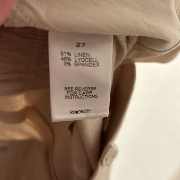 Evereve Wide Leg Linen Blend Pants Size 27 - Picture 3 of 5